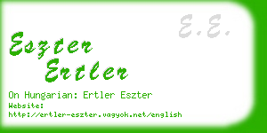 eszter ertler business card